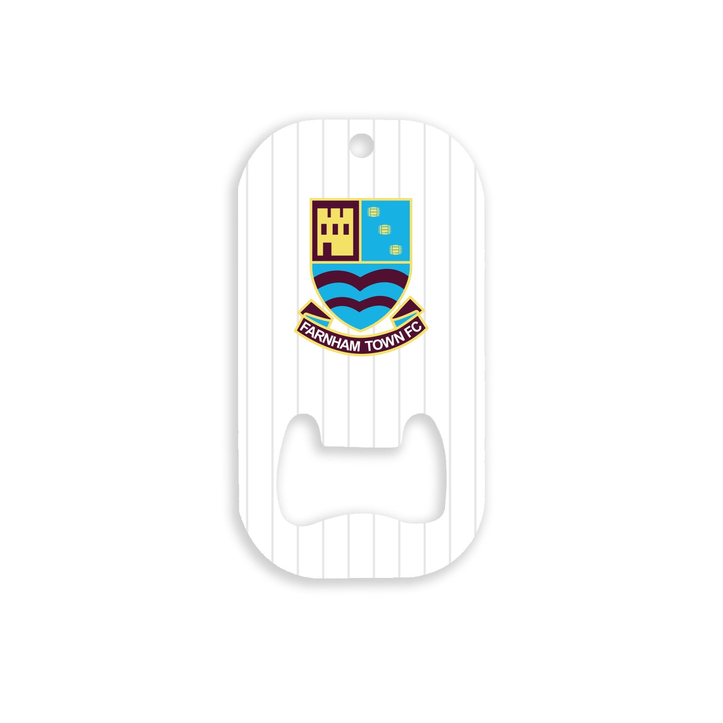 Farnham Town White Crest Bottle Opener