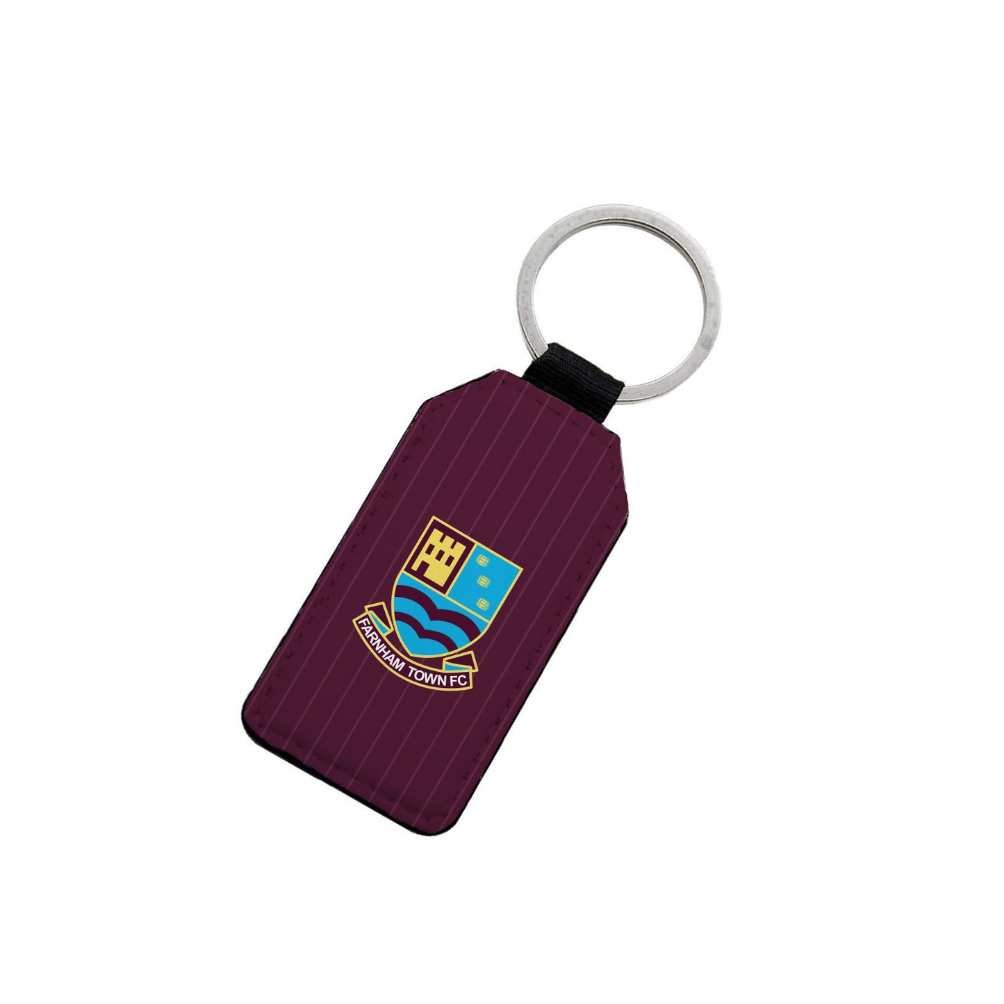 Farnham Town Crest Leather Keyring