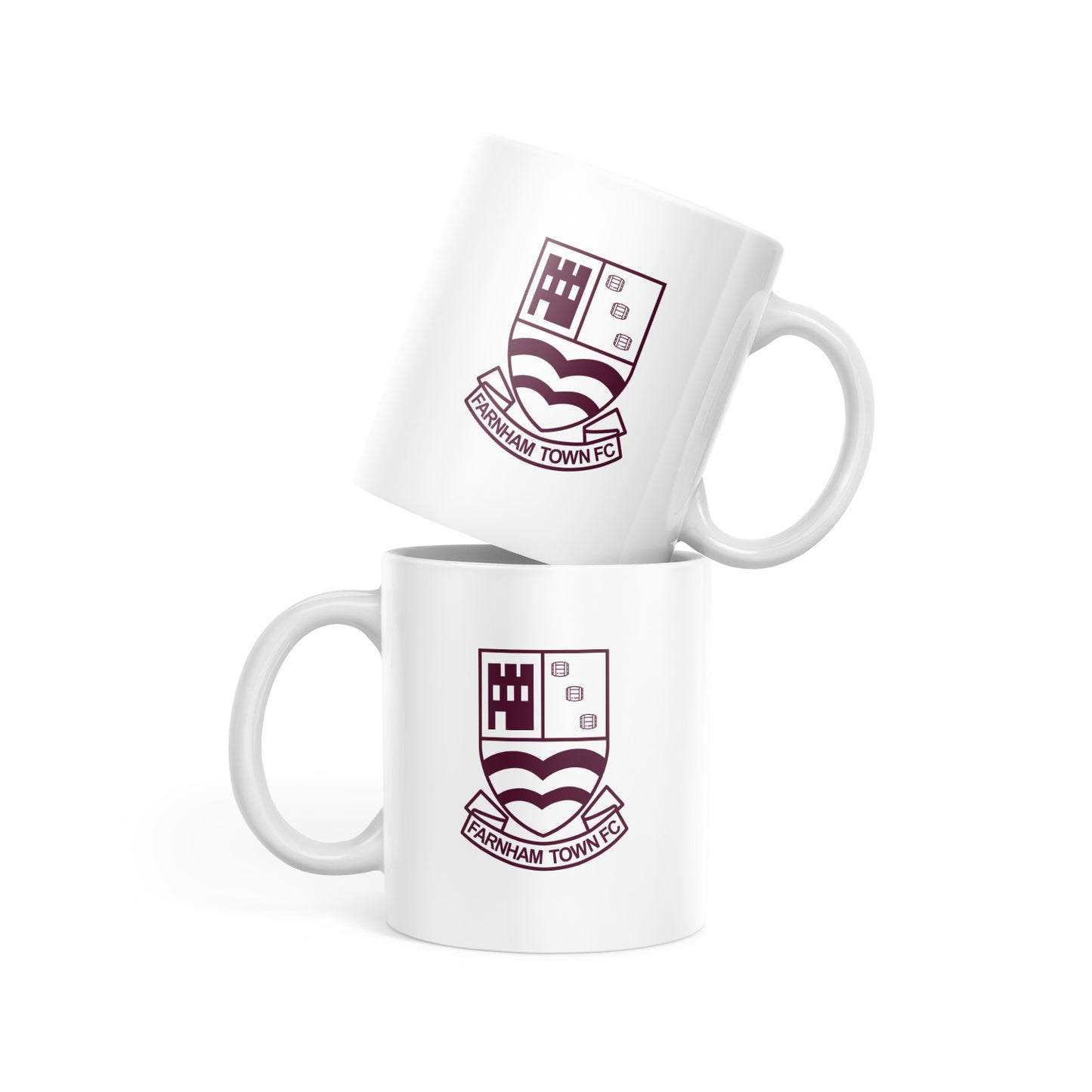 Farnham Town White Mono 11oz Mug