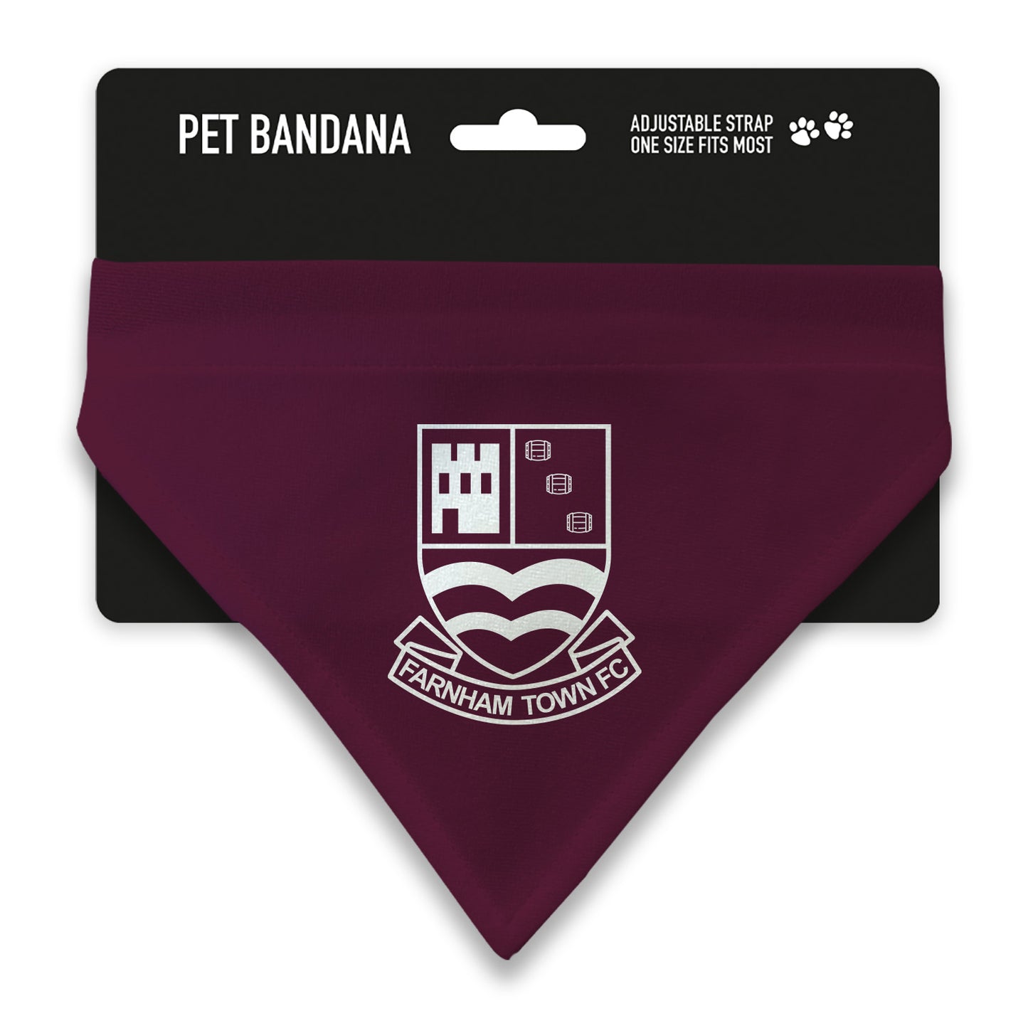 Farnham Town Claret Mono Crest Pet Bandana