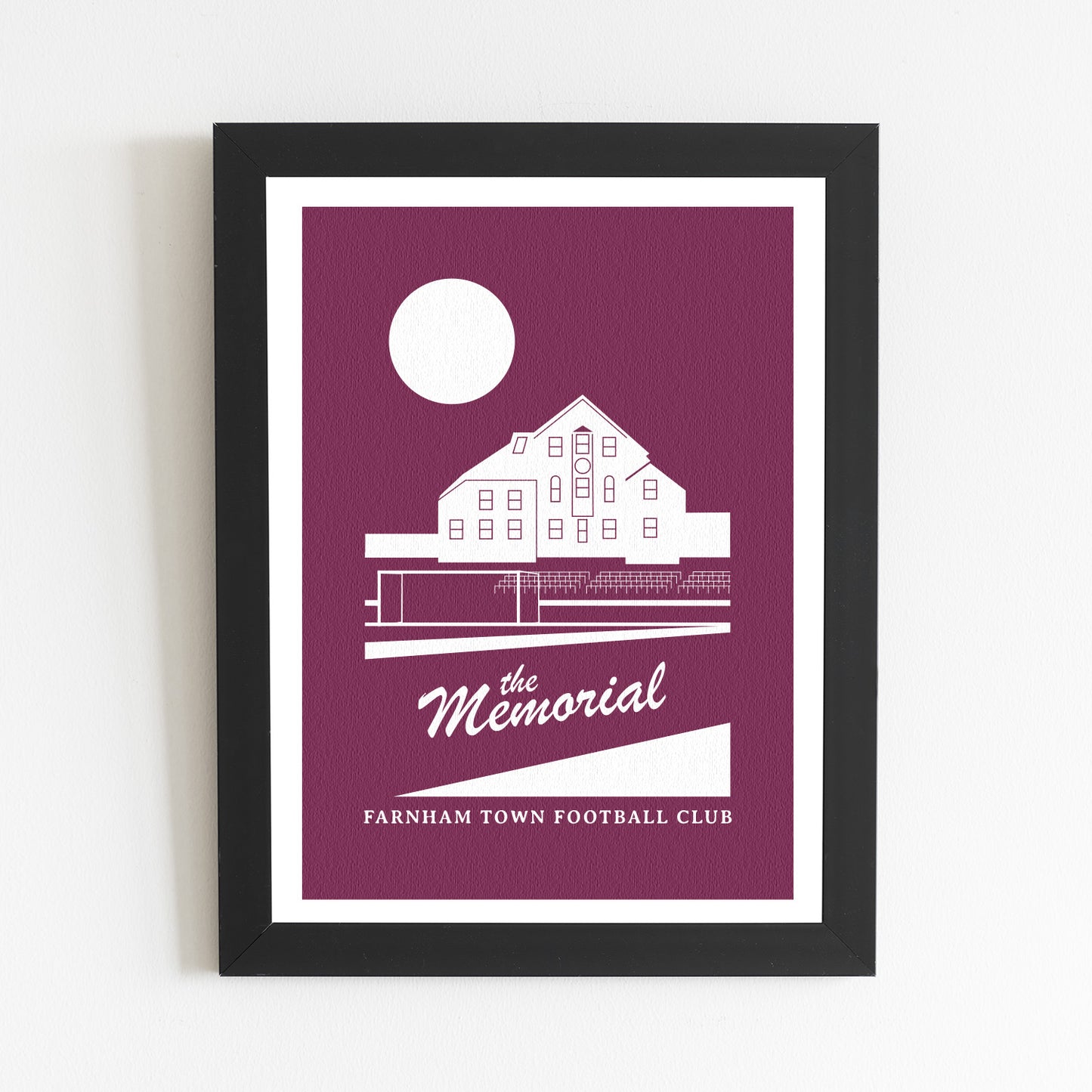 Farnham Town Claret Clock End Poster