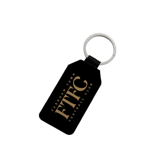 Farnham Town Gold FTFC Leather Keyring