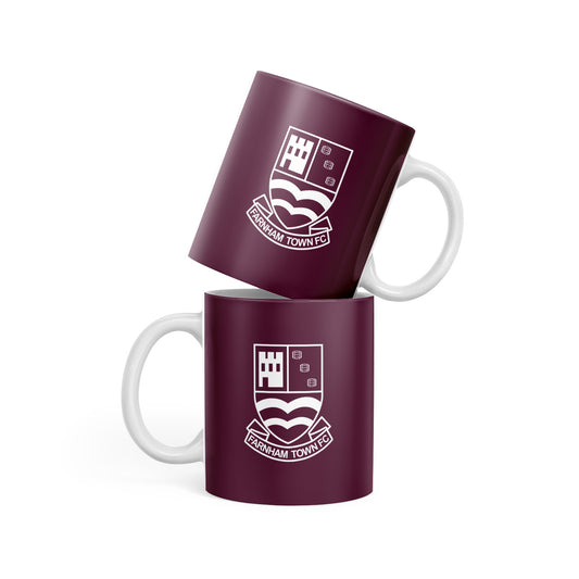 Farnham Town Claret Mono 11oz Mug