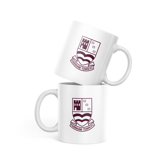 Farnham Town White Mono 11oz Mug