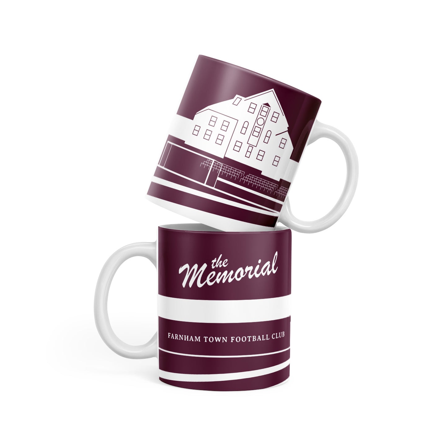 Farnham Town Clock End Claret 11oz Mug