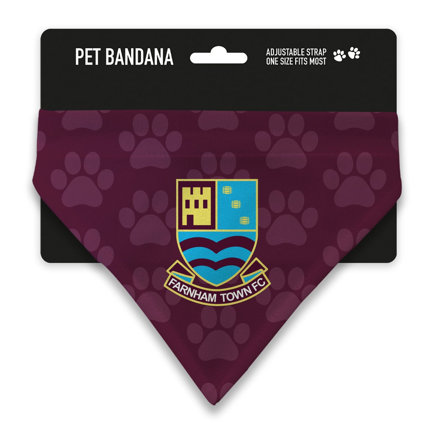 Farnham Town Paws Claret Pet Bandana