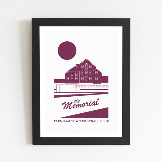 Farnham Town White Clock End Poster